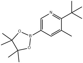 5-Methyl-6-(tert-butyl)pyridine-3-boronic acid pinacol ester 구조식 이미지