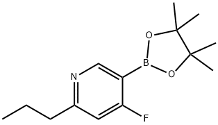 4-Fluoro-2-(n-propyl)pyridine-5-boronic acid pinacol ester Structure
