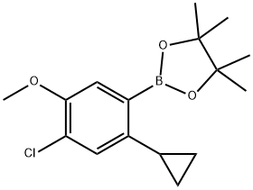 4-Chloro-5-methoxy-2-cyclopropylphenylboronic acid pinacol ester Structure