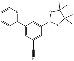 3-(pyridin-2-yl)-5-(4,4,5,5-tetramethyl-1,3,2-dioxaborolan-2-yl)benzonitrile Structure