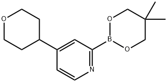 4-(Oxan-4-yl)pyridine-2-boronic acid neopentylglycol ester Structure