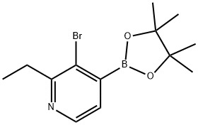 3-Bromo-2-ethylpyridine-4-boronic acid pinacol ester 구조식 이미지