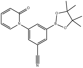 3-(2-oxopyridin-1(2H)-yl)-5-(4,4,5,5-tetramethyl-1,3,2-dioxaborolan-2-yl)benzonitrile Structure