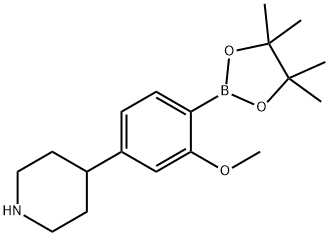 4-(3-methoxy-4-(4,4,5,5-tetramethyl-1,3,2-dioxaborolan-2-yl)phenyl)piperidine Structure