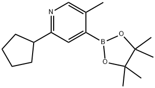 5-Methyl-2-(cyclopentyl)pyridine-4-boronic acid pinacol ester Structure