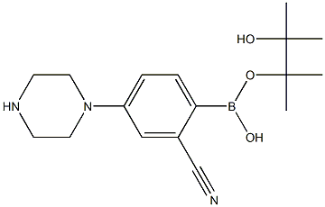 2-Cyano-4-(piperazin-1-yl)phenylboronic acid pinacol ester 구조식 이미지