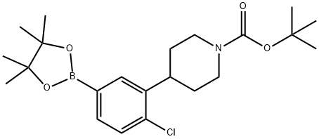 3-(N-Boc-Piperidin-4-yl)-4-chlorophenylboronic acid pinacol ester Structure