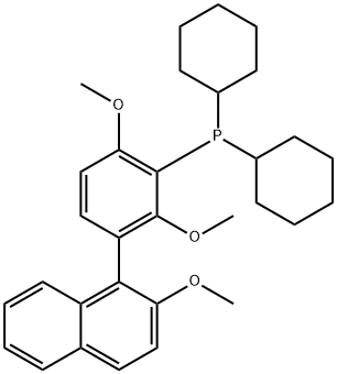 Dicyclohexyl[2,6-dimethoxy-3-(2-methoxy-1-naphthyl)phenyl]phosphine 구조식 이미지