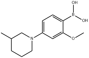 2-Methoxy-4-(3-methylpiperidin-1-yl)phenylboronic acid Structure