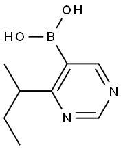 4-(sec-Butyl)pyrimidine-5-boronic acid 구조식 이미지
