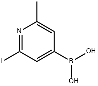 2-Iodo-6-methylpyridine-4-boronic acid 구조식 이미지