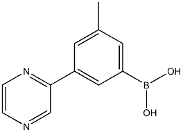 3-(Pyrazin-2-yl)-5-methylphenylboronic acid 구조식 이미지