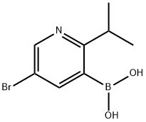 5-Bromo-2-(iso-propyl)pyridine-3-boronic acid 구조식 이미지