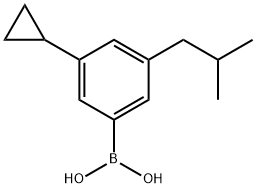 3-(Cyclopropyl)-5-(iso-butyl)phenylboronic acid 구조식 이미지