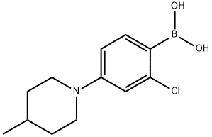 2-Chloro-4-(4-methylpiperidin-1-yl)phenylboronic acid 구조식 이미지