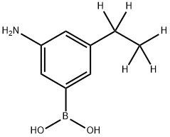 3-Amino-5-(ethyl-d5)-phenylboronic acid 구조식 이미지