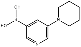 5-(Piperidino)pyridine-3-boronic acid 구조식 이미지