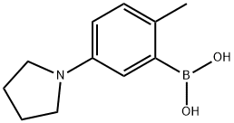 2-Methyl-5-(pyrrolidino)phenylboronic acid 구조식 이미지