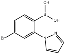 4-Bromo-2-(1H-pyrazol-1-yl)phenylboronic acid Structure