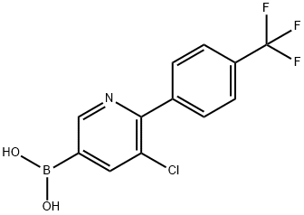 5-Chloro-6-(4-trifluoromethylphenyl)pyridine-3-boronic acid 구조식 이미지