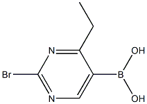 2-Bromo-4-ethylpyrimidine-5-boronic acid 구조식 이미지