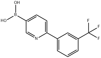 2-(3-Trifluoromethylphenyl)pyridine-5-boronic acid 구조식 이미지