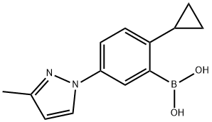 2-Cyclopropyl-5-(3-methyl-1H-pyrazol-1-yl)phenylboronic acid 구조식 이미지