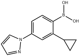 2-Cyclopropyl-4-(1H-pyrazol-1-yl)phenylboronic acid 구조식 이미지