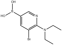 5-Bromo-6-(diethylamino)pyridine-3-boronic acid Structure