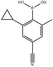 2-Methyl-4-cyano-6-cyclopropylphenylboronic acid Structure