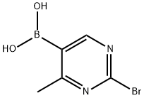 2-Bromo-4-methylpyrimidine-5-boronic acid 구조식 이미지