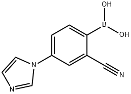2-Cyano-4-(imidazol-1-yl)phenylboronic acid Structure