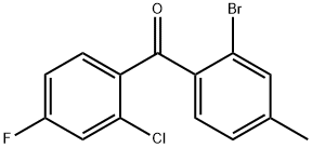 (2-Bromo-4-methylphenyl)(2-chloro-4-fluorophenyl)methanone Structure