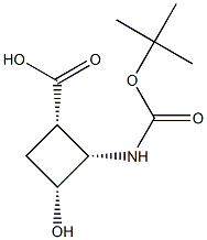 (1S,2S,3R)-2-{[(tert-butoxy)carbonyl]amino}-3-hydroxycyclobutane-1-carboxylic acid Structure