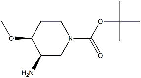 tert-butyl (3R,4S)-3-amino-4-methoxypiperidine-1-carboxylate Structure