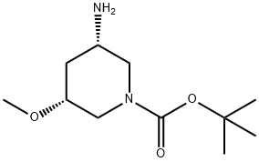 tert-butyl (3S,5R)-3-amino-5-methoxypiperidine-1-carboxylate Structure