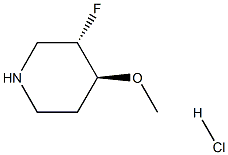 (3S,4S)-3-fluoro-4-methoxypiperidine hydrochloride Structure