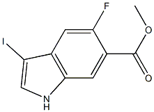 methyl 5-fluoro-3-iodo-1H-indole-6-carboxylate 구조식 이미지