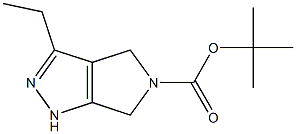 tert-Butyl 3-ethyl-4,6-dihydropyrrolo[3,4-c]pyrazole-5(1H)-carboxylate 구조식 이미지