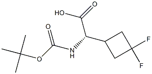 (2S)-2-{[(tert-butoxy)carbonyl]amino}-2-(3,3-difluorocyclobutyl)acetic acid Structure