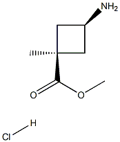 methyl cis-3-amino-1-methylcyclobutane-1-carboxylate hydrochloride Structure