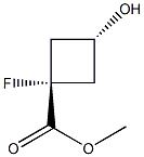 methyl trans-1-fluoro-3-hydroxycyclobutane-1-carboxylate 구조식 이미지