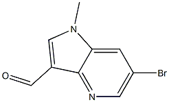 6-bromo-1-methyl-1H-pyrrolo[3,2-b]pyridine-3-carbaldehyde 구조식 이미지