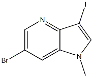 6-bromo-3-iodo-1-methyl-1H-pyrrolo[3,2-b]pyridine Structure