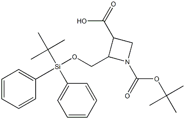 1-[(tert-butoxy)carbonyl]-2-{[(tert-butyldiphenylsilyl)oxy]methyl}azetidine-3-carboxylic acid Structure