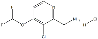 (3-chloro-4-(difluoromethoxy)pyridin-2-yl)methanaminehydrochloride Structure