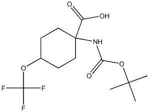 1-{[(tert-butoxy)carbonyl]amino}-4-(trifluoromethoxy)cyclohexane-1-carboxylic acid Structure