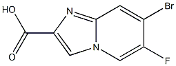 7-bromo-6-fluoro-imidazo[1,2-a]pyridine-2-carboxylic acid 구조식 이미지