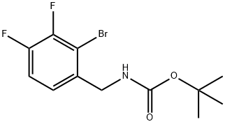 tert-Butyl 2-bromo-3,4-difluorobenzylcarbamate Structure