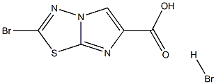 2-Bromoimidazo[2,1-b][1,3,4]thiadiazole-6-carboxylic acid hydrobromide 구조식 이미지